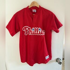 Youth Red Philadelphia Phillies Baseball Jersey Size L